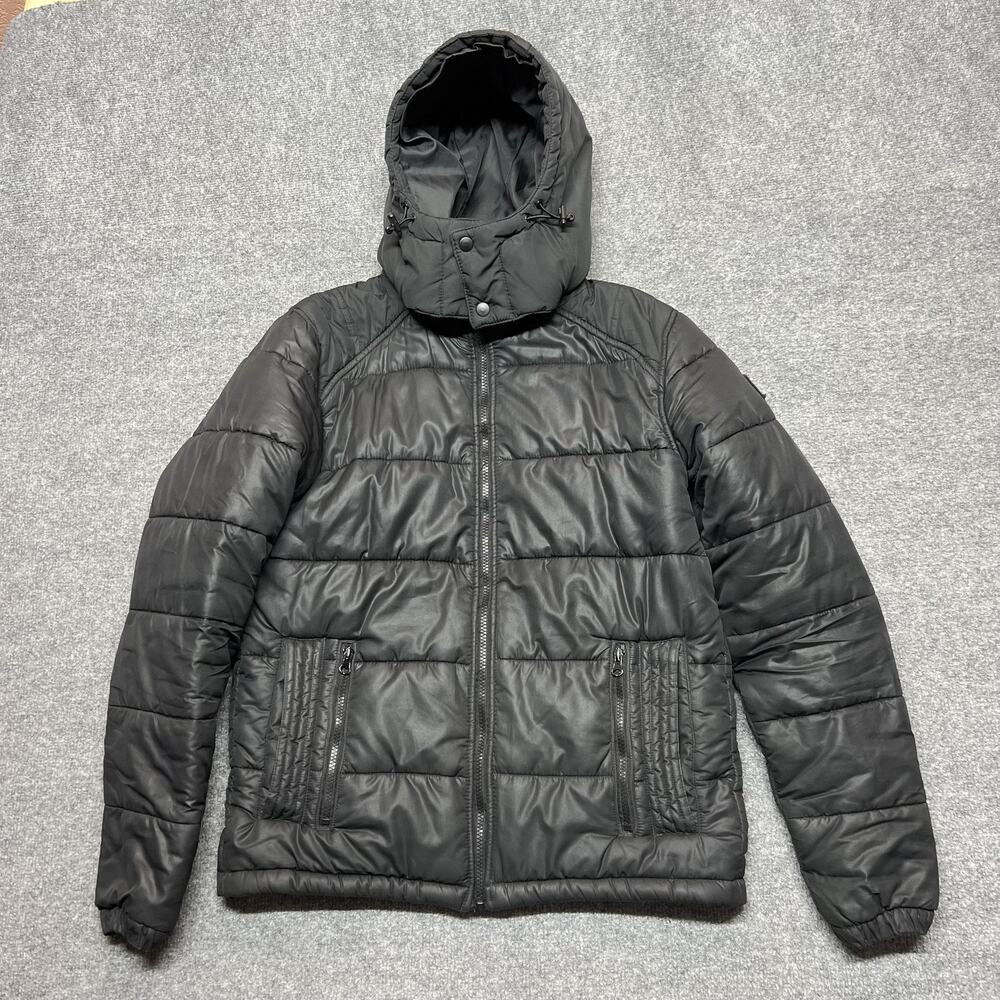 Alpinestars Jacket Womens Medium Black Puffer Hooded Full Zip Motorcycle Riding